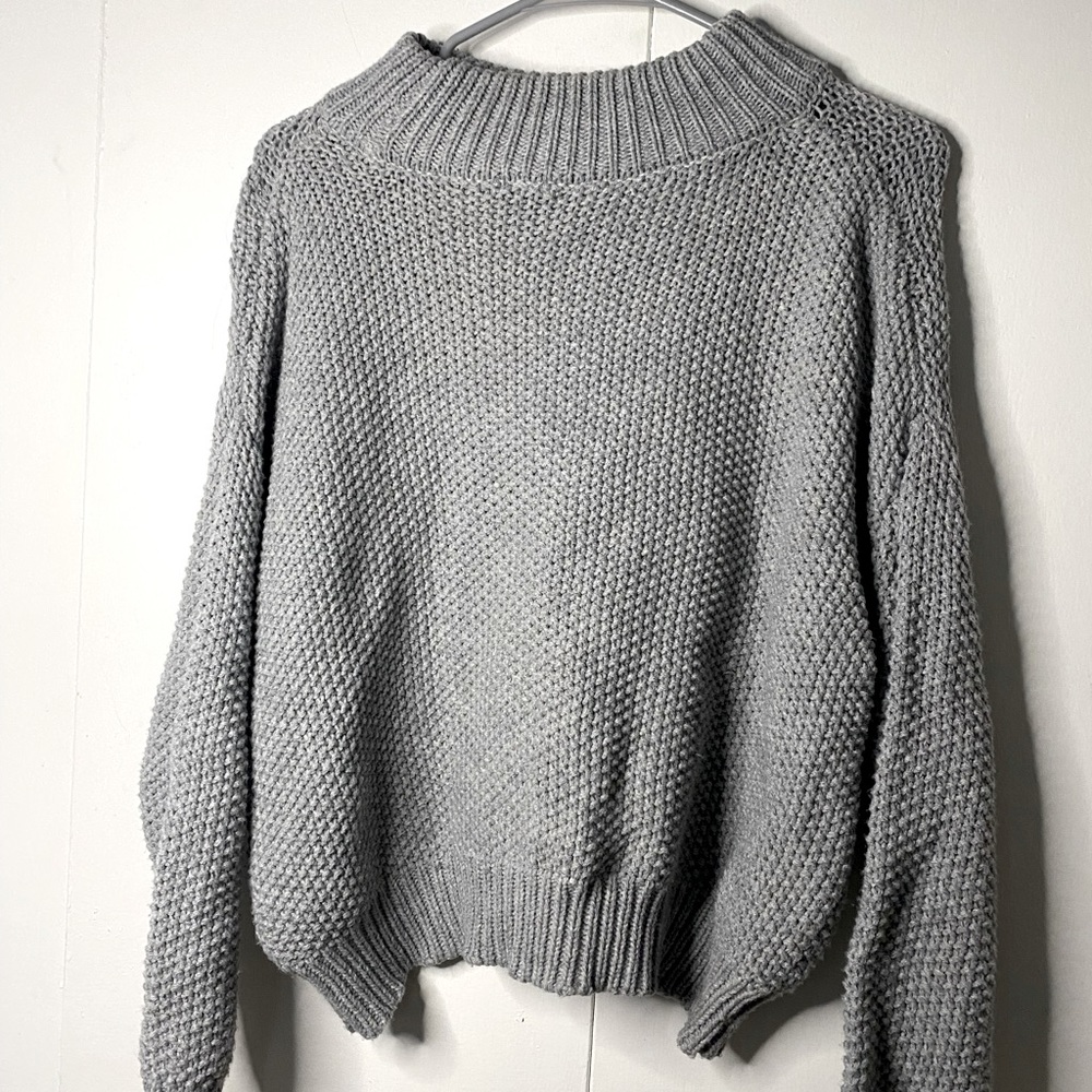 grey turtle neck sweater